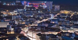 View of Kaiserslautern at night